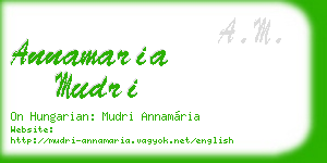 annamaria mudri business card